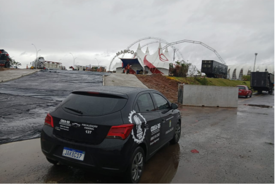 Montagem do Mirage Circus recebe fiscalização do Conselho